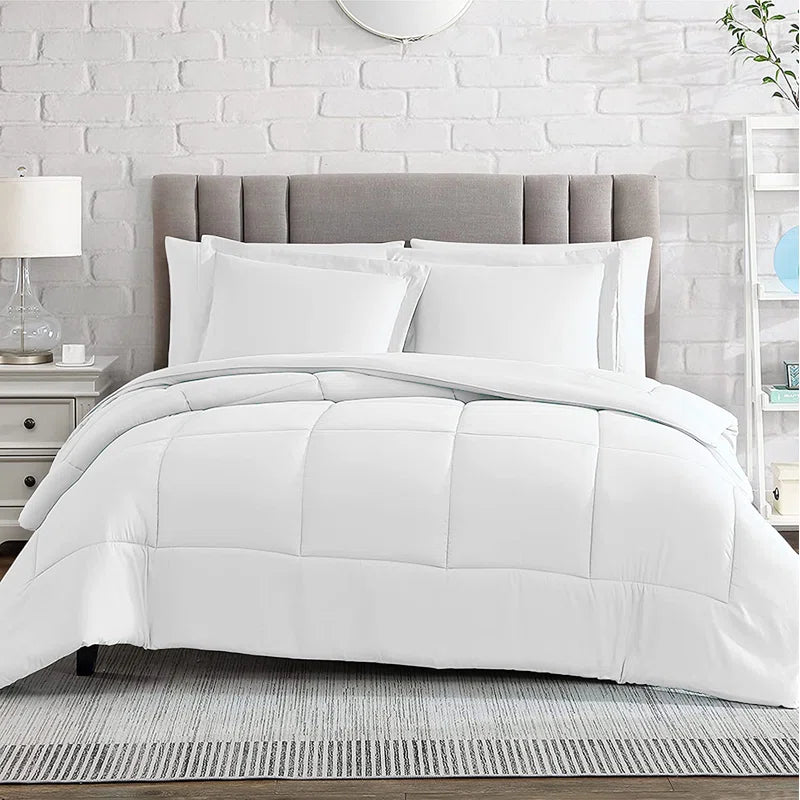 White 6Pcs 400GSM Winter Comforter Set