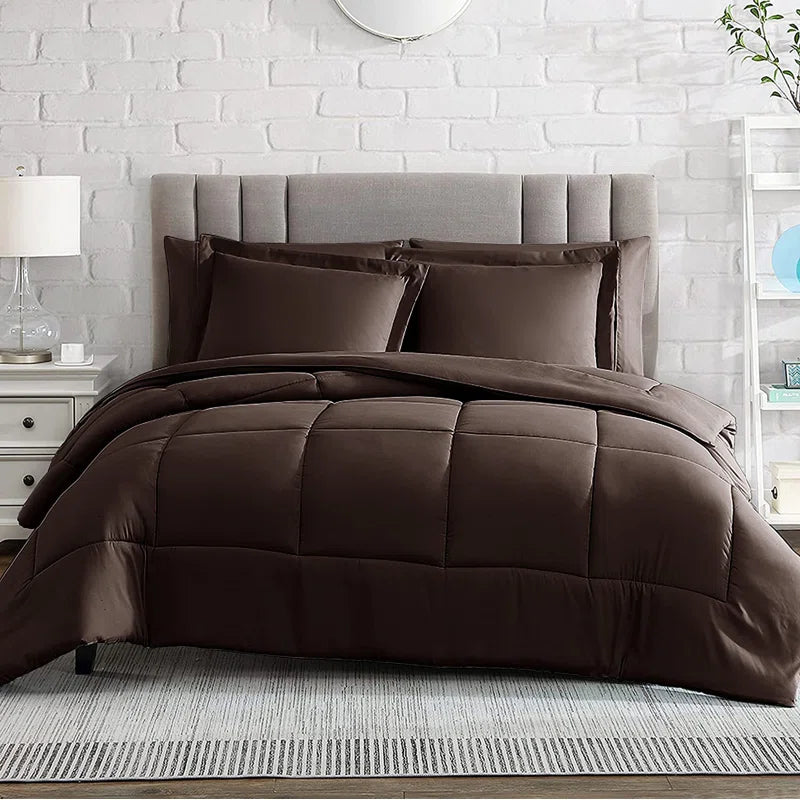 Brown 6Pcs 400GSM Winter Comforter Set