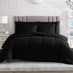 Black 6Pcs 400GSM Winter Comforter Set