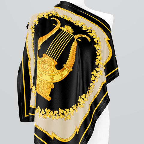 Versace Silk Printed Scarf 39x39 Inch
