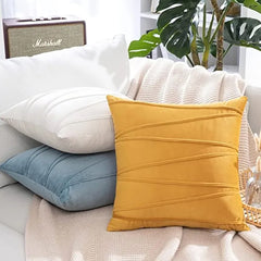 Pack of 3 Multicolor Streak Velvet Cushions