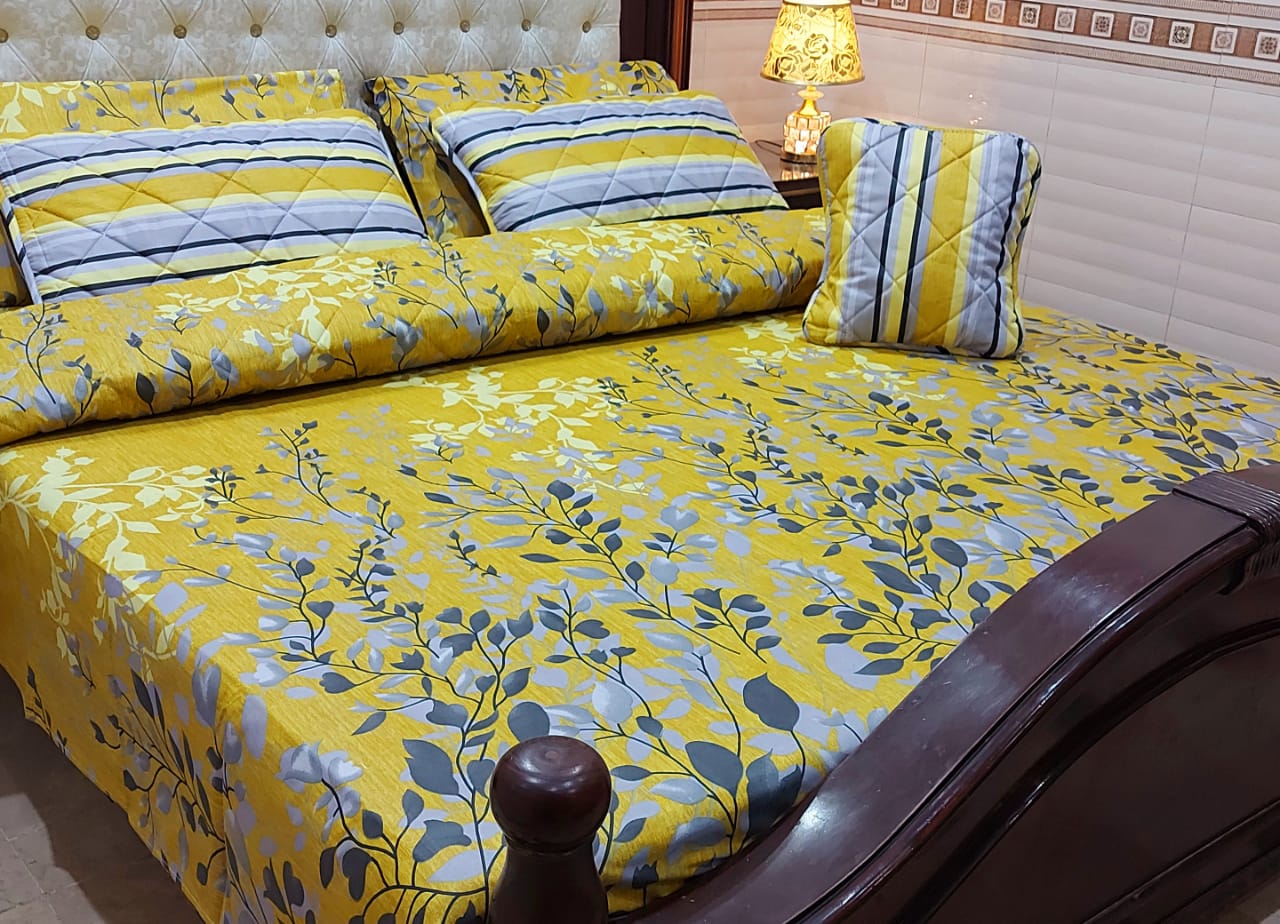 Golden Leaf 7Pcs Comforter Set