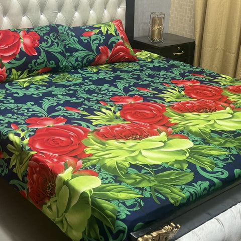 Crystal Cotton 3Pcs Bed Sheet Set (DSN08)
