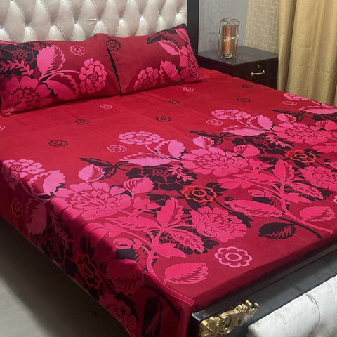 Crystal Cotton 3Pcs Bed Sheet Set (DSN09)