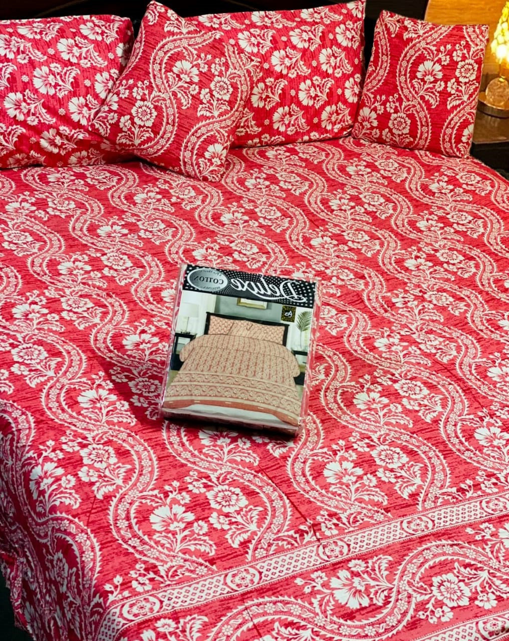Grace 3Pcs Cotton Flat Sheet Set + Cushion Covers (Copy)