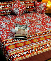 NomadNova 3Pcs Cotton Flat Sheet Set + Cushion Covers
