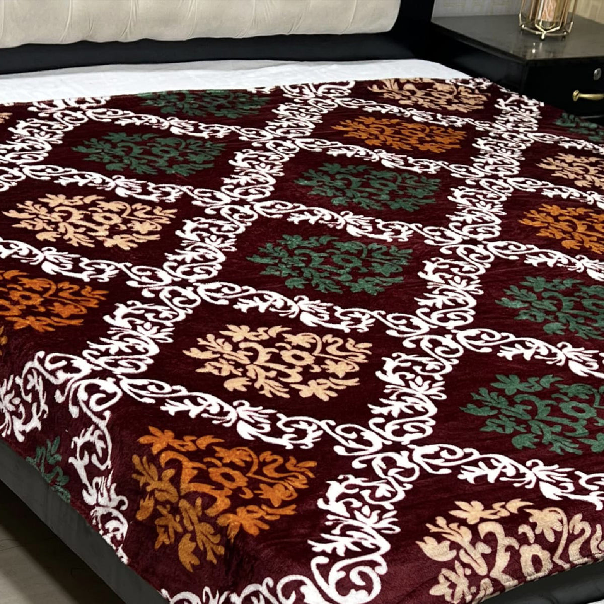 Damask AC Fleece Blanket