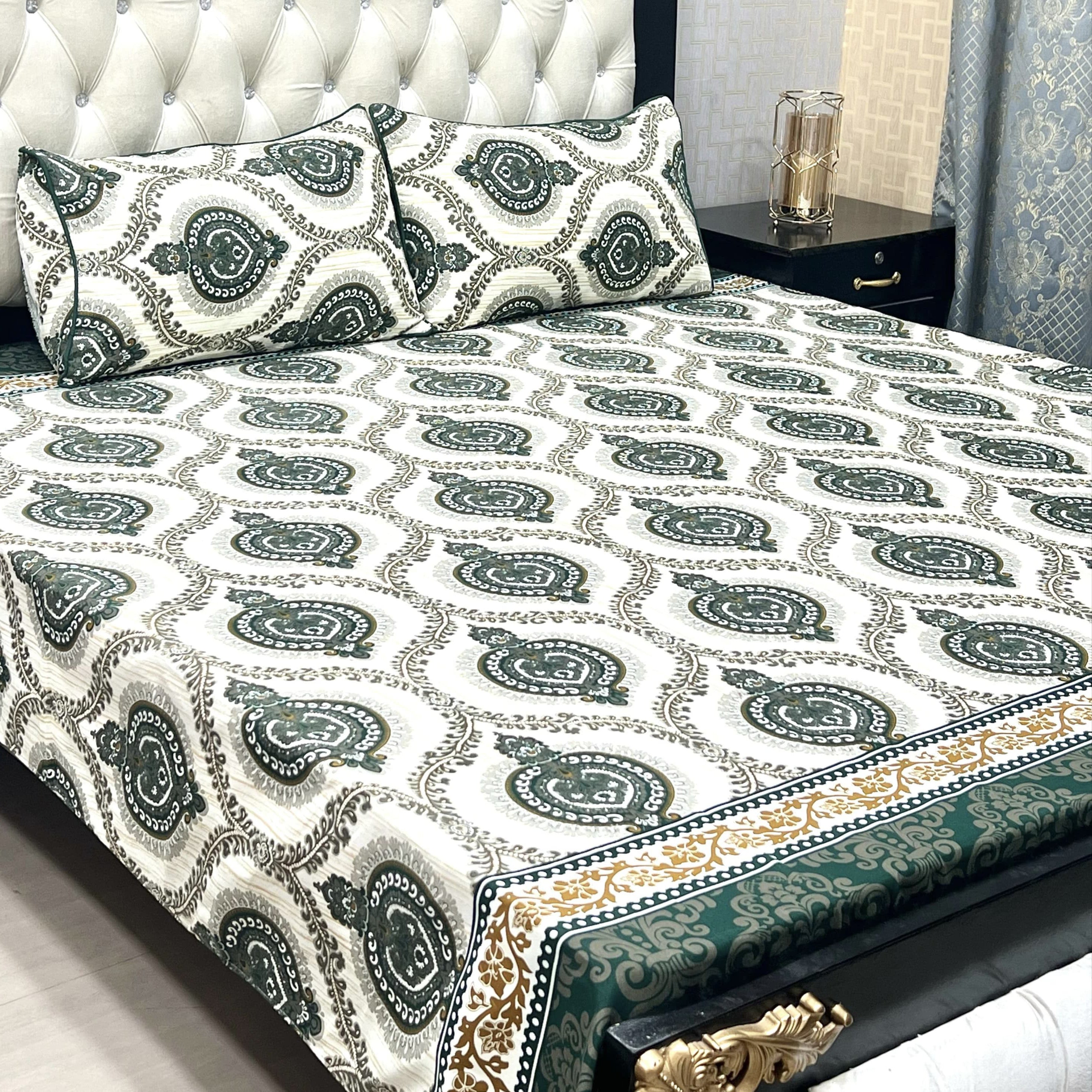 Crystal Cotton 3Pcs Bed Sheet Set (DSN05)