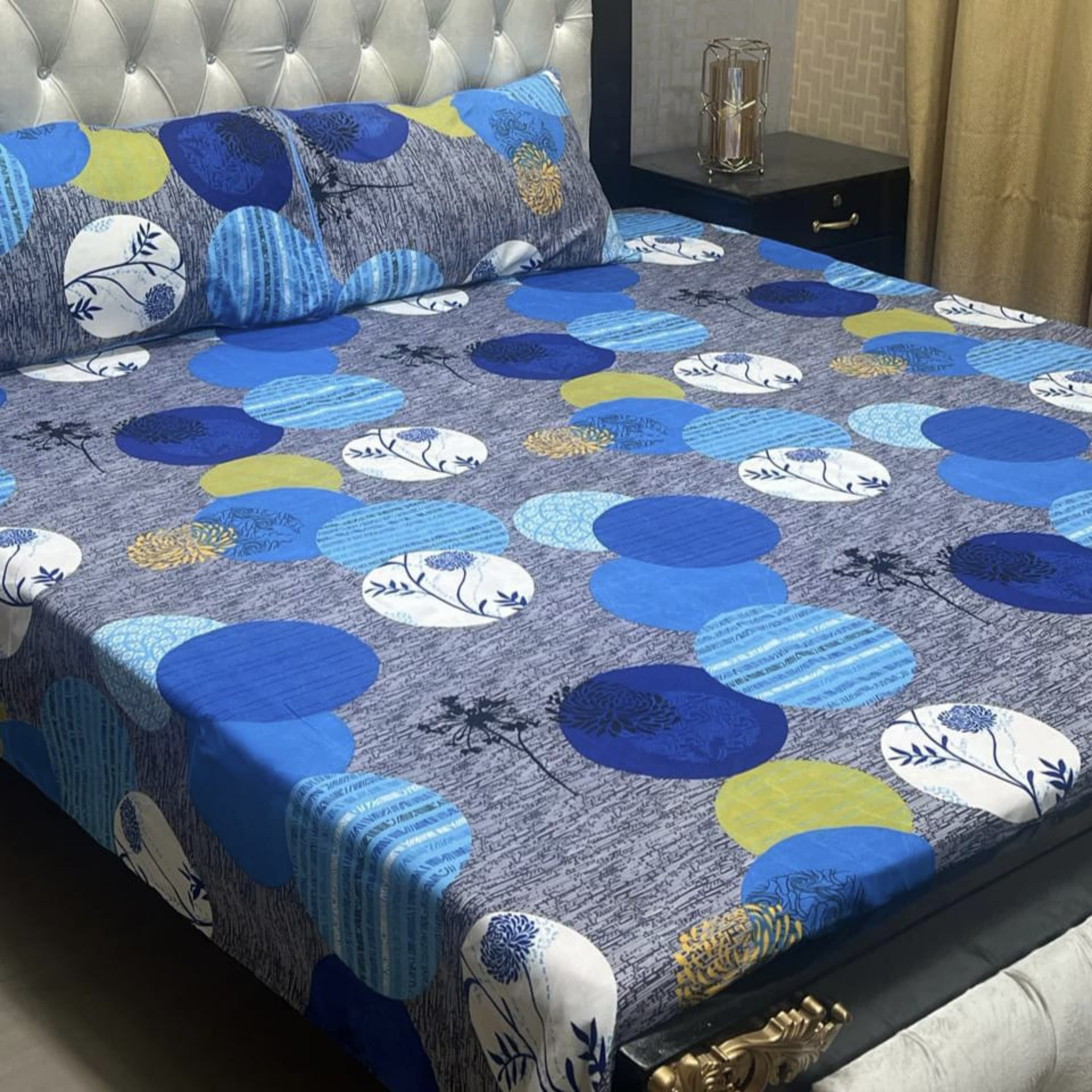 Crystal Cotton 3Pcs Bed Sheet Set (DSN18)
