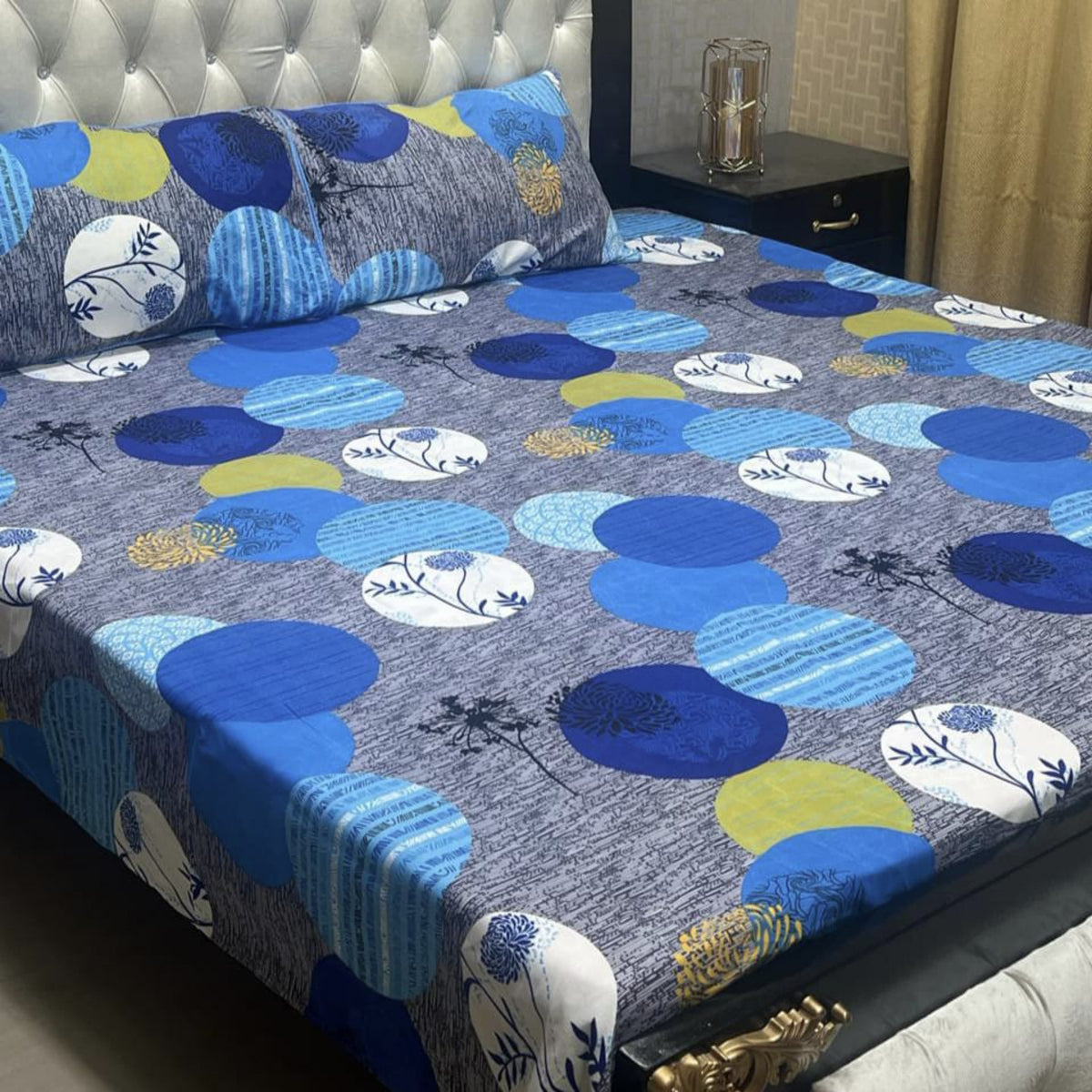 Crystal Cotton 3Pcs Bed Sheet Set (DSN18)
