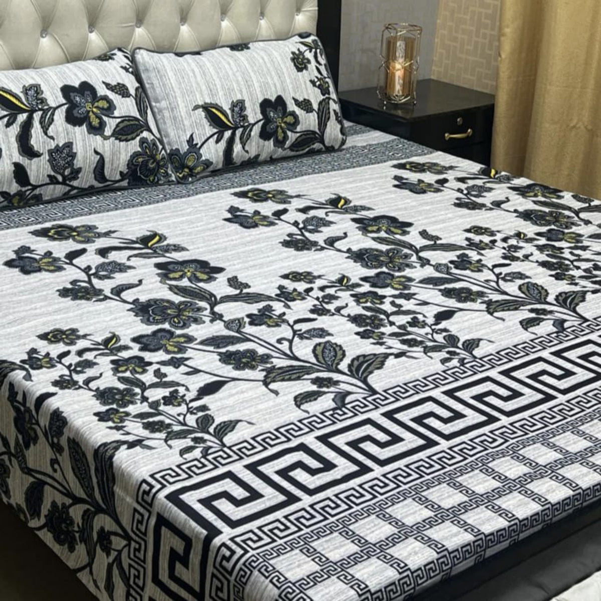 Crystal Cotton 3Pcs Bed Sheet Set (DSN20)