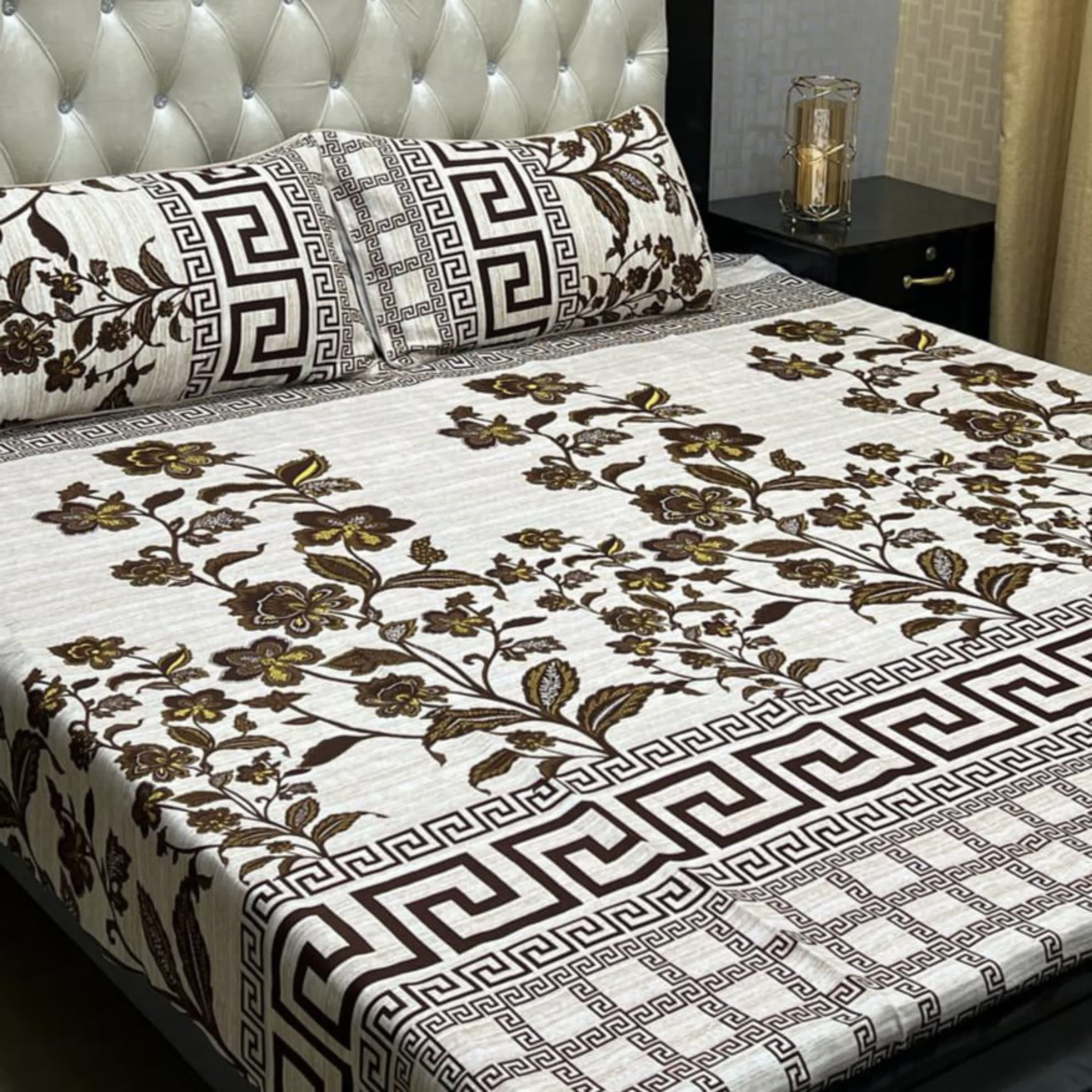 Crystal Cotton 3Pcs Bed Sheet Set (DSN23)
