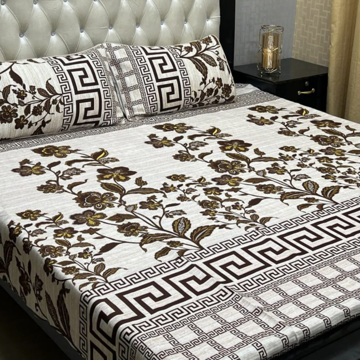Crystal Cotton 3Pcs Bed Sheet Set (DSN23)