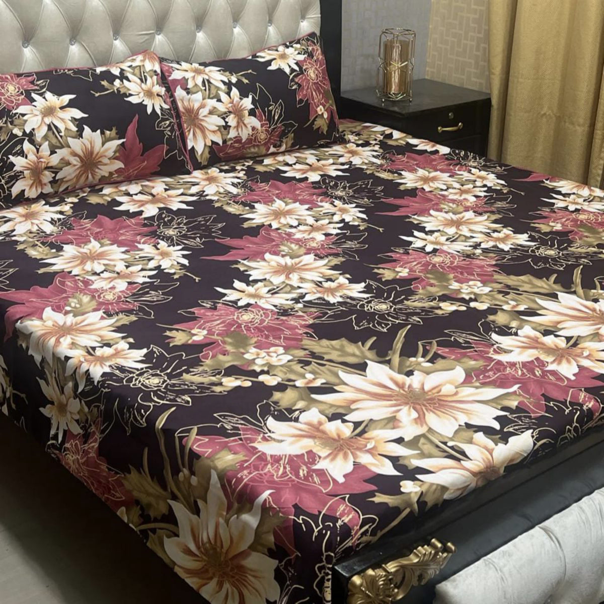 Crystal Cotton 3Pcs Bed Sheet Set (DSN21)