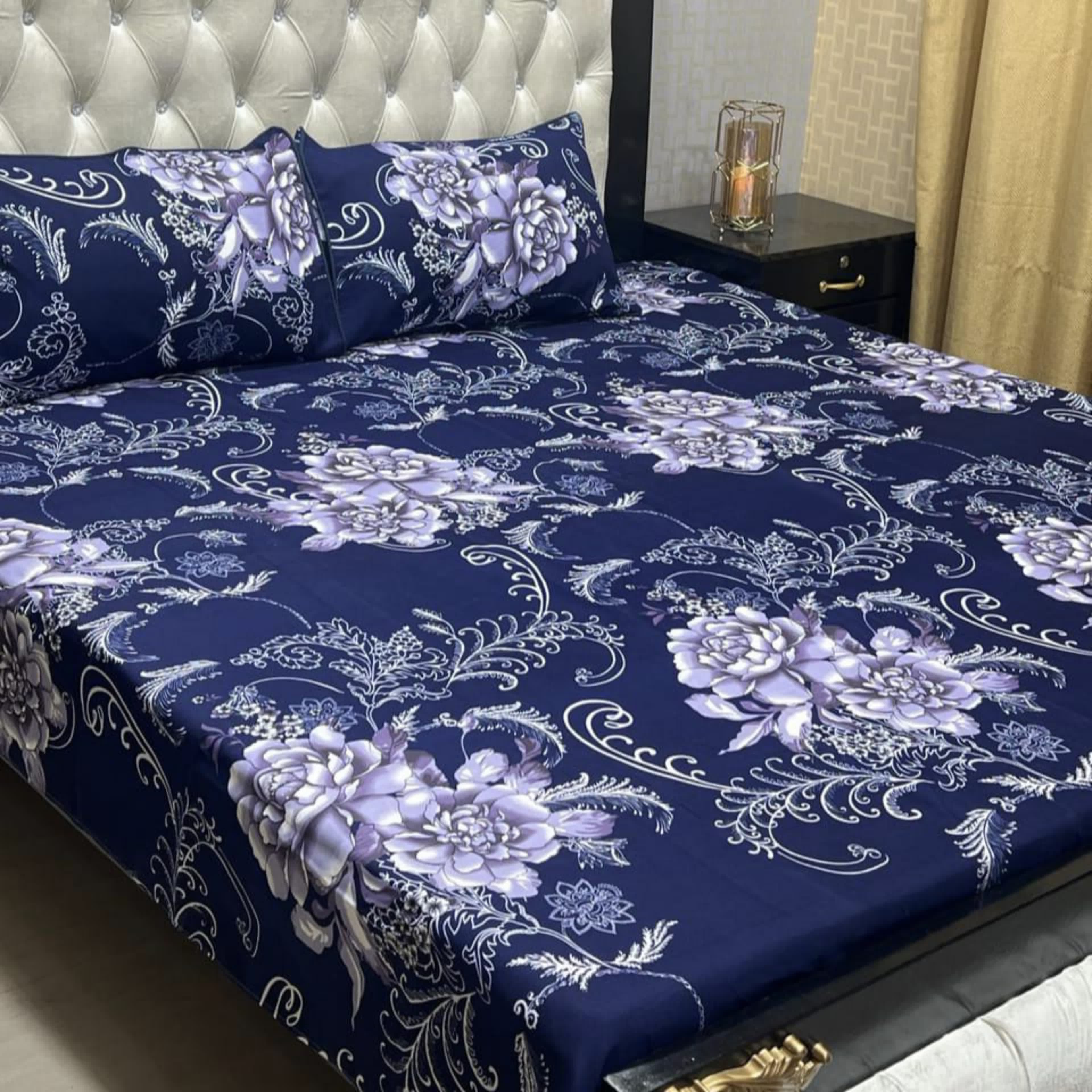 Crystal Cotton 3Pcs Bed Sheet Set (DSN24)