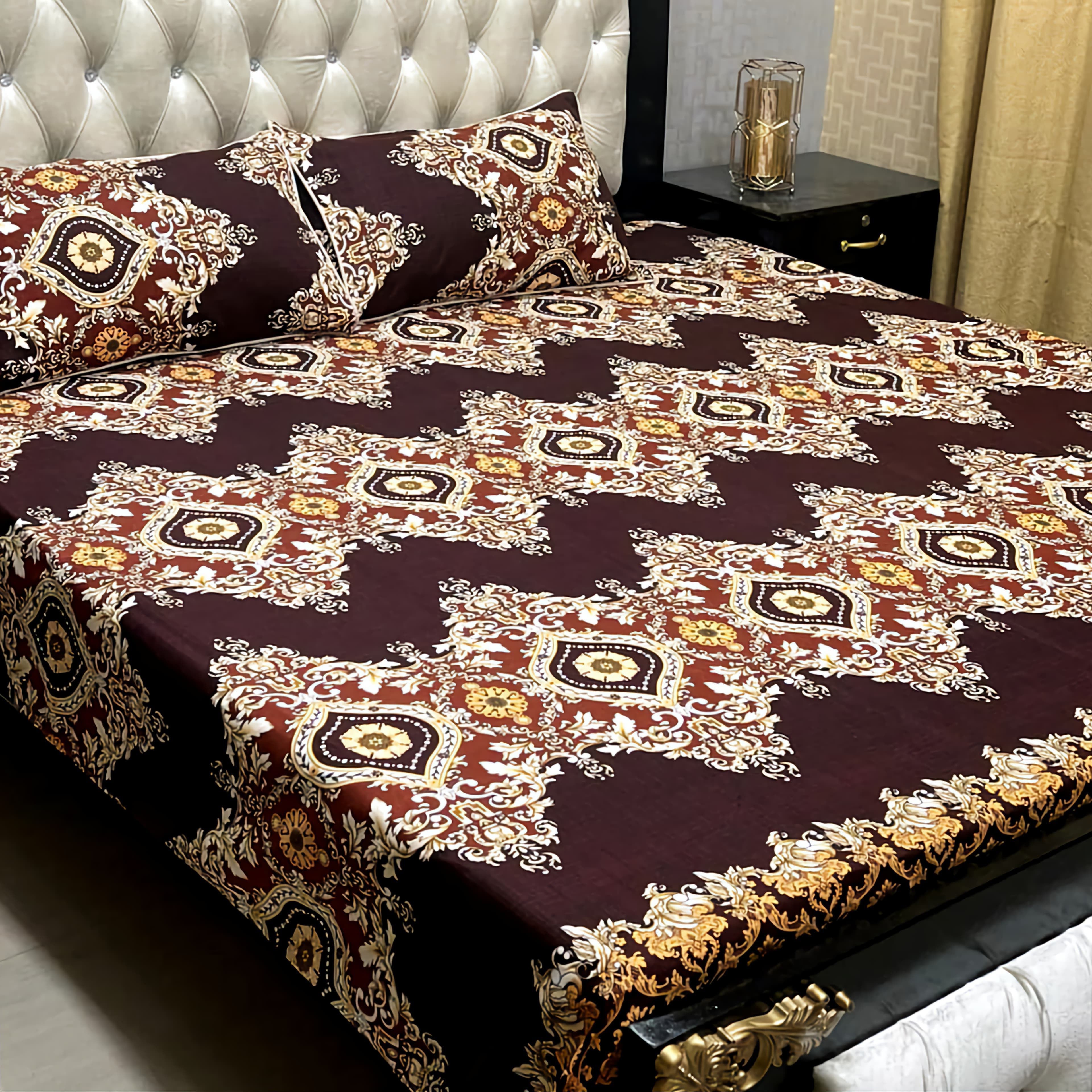 Crystal Cotton 3Pcs Bed Sheet Set (DSN04)