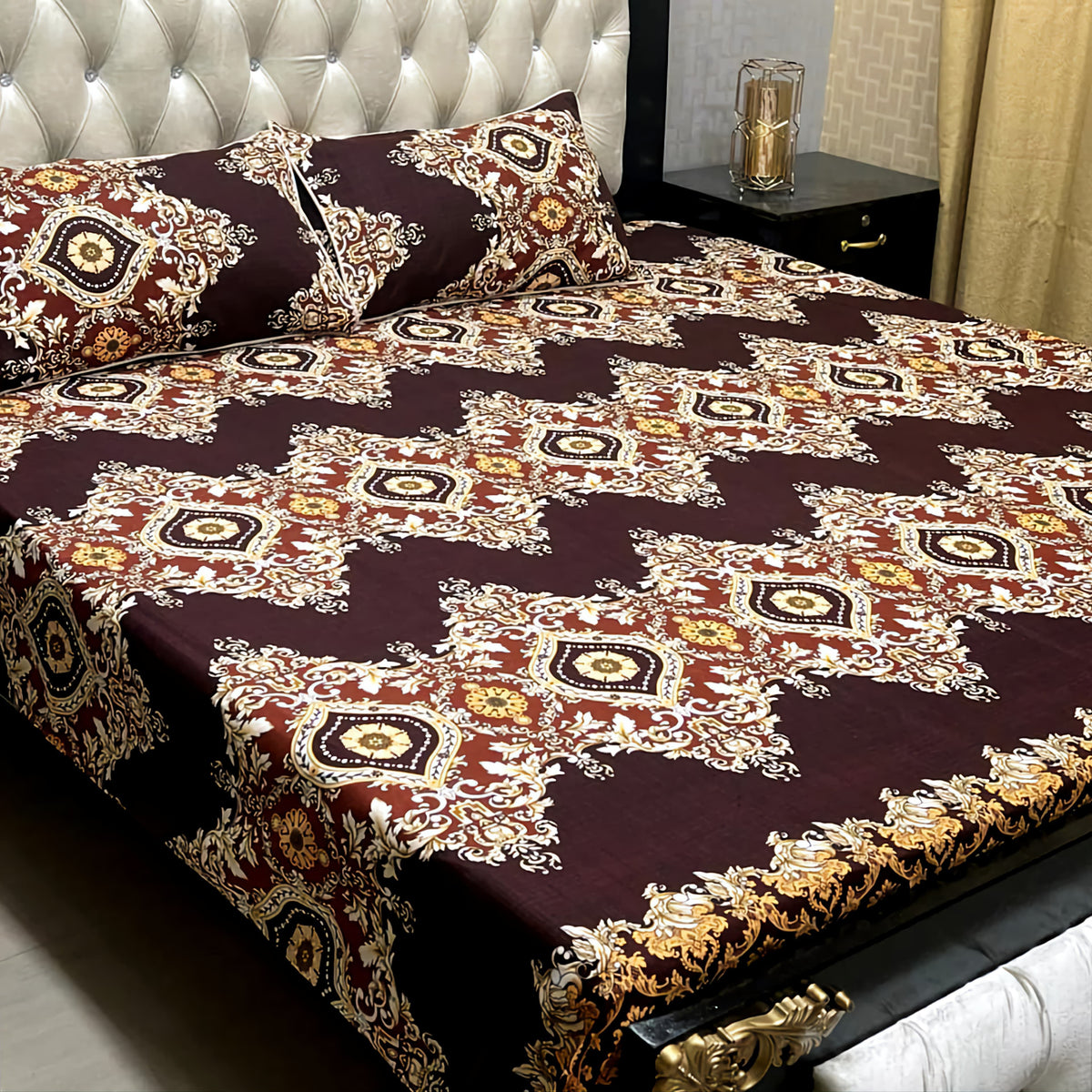 Crystal Cotton 3Pcs Bed Sheet Set (DSN04)