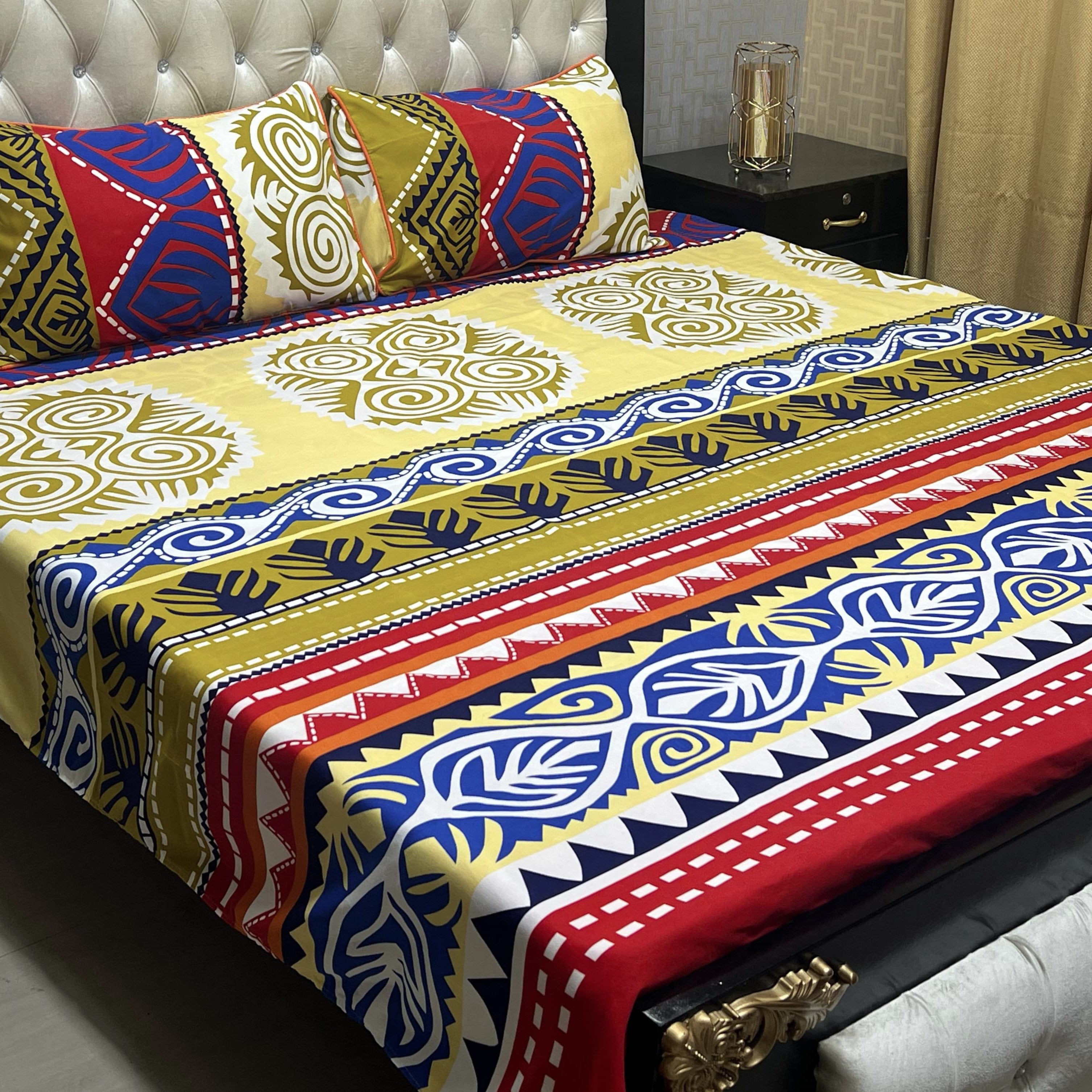 Crystal Cotton 3Pcs Bed Sheet Set (DSN03)