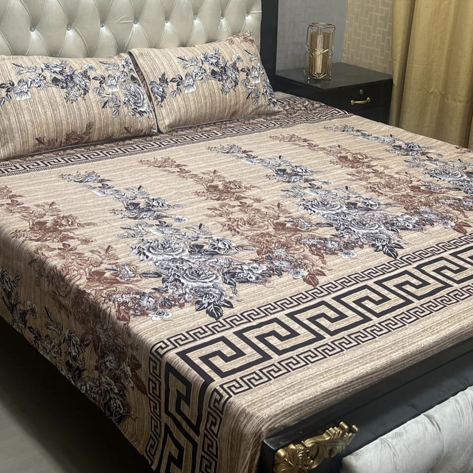 Crystal Cotton 3Pcs Bed Sheet Set (DSN29)