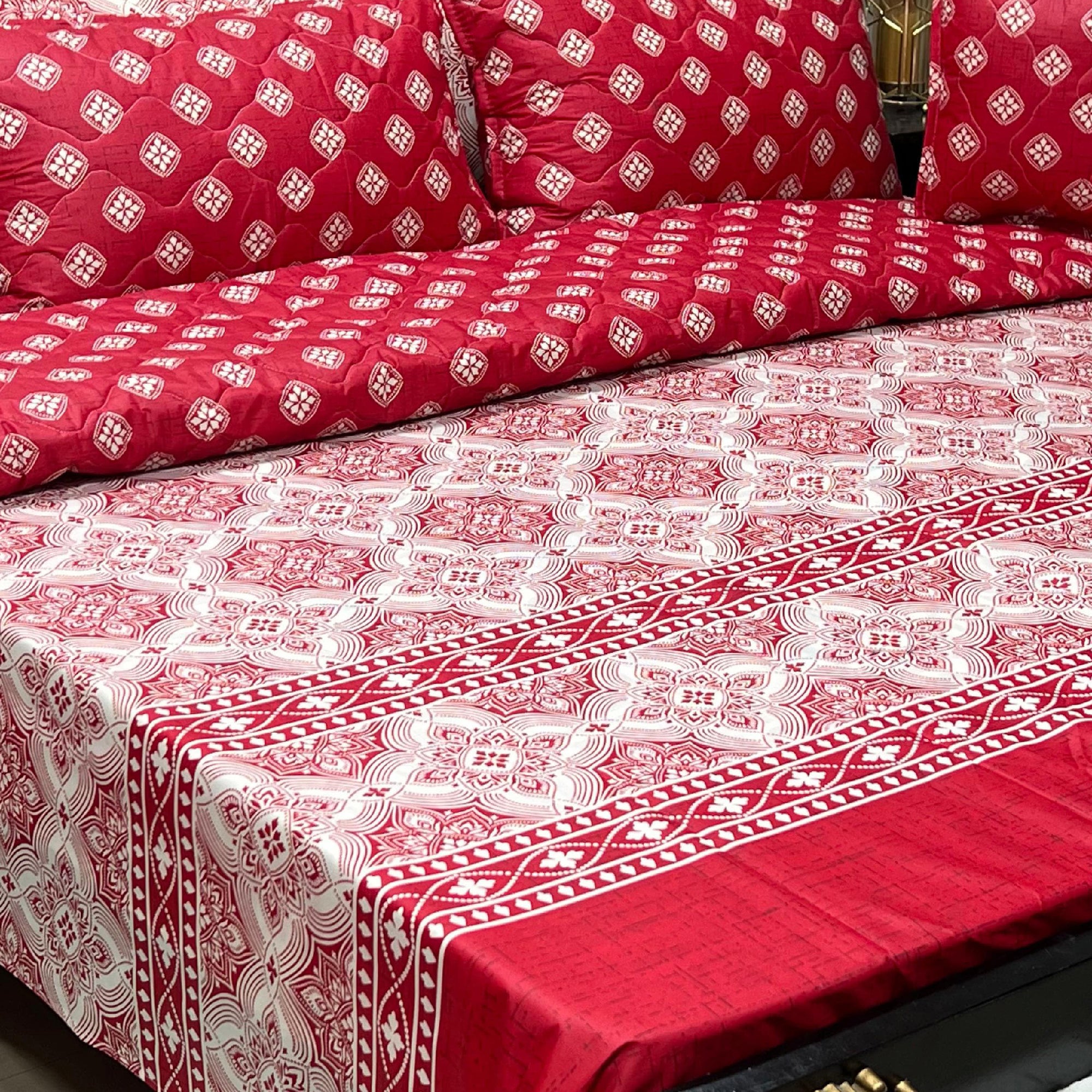 Blooming Stripe 7Pcs Comforter Set