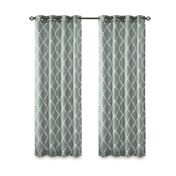Ornate Grey Digital Printed Curtain Pair