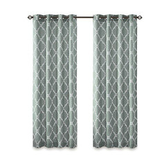 Ornate Grey Digital Printed Curtain Pair