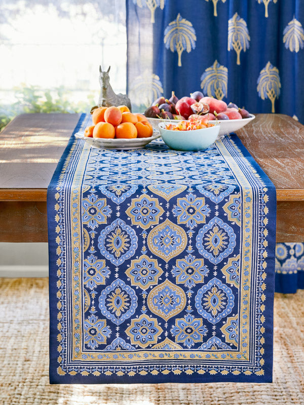 Indigo Digital Printed Table Runner