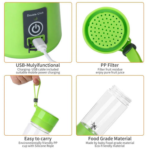 Juicer Blender 6 Blades USB Portable
