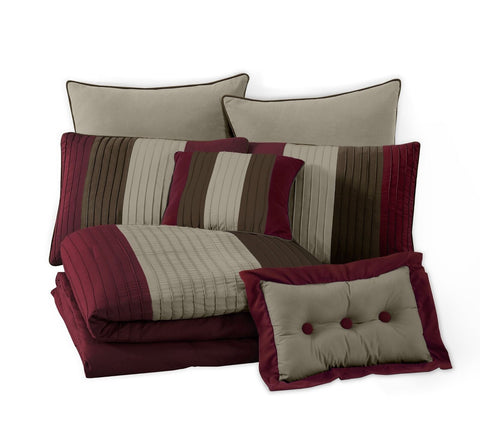 Scarlet Pleated 6Pcs Quilt Cover Set