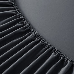 Charcoal Solid Fitted Sheet Set