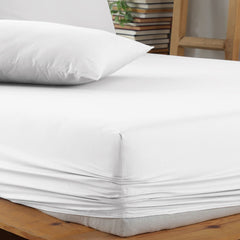 White Solid Fitted Sheet Set